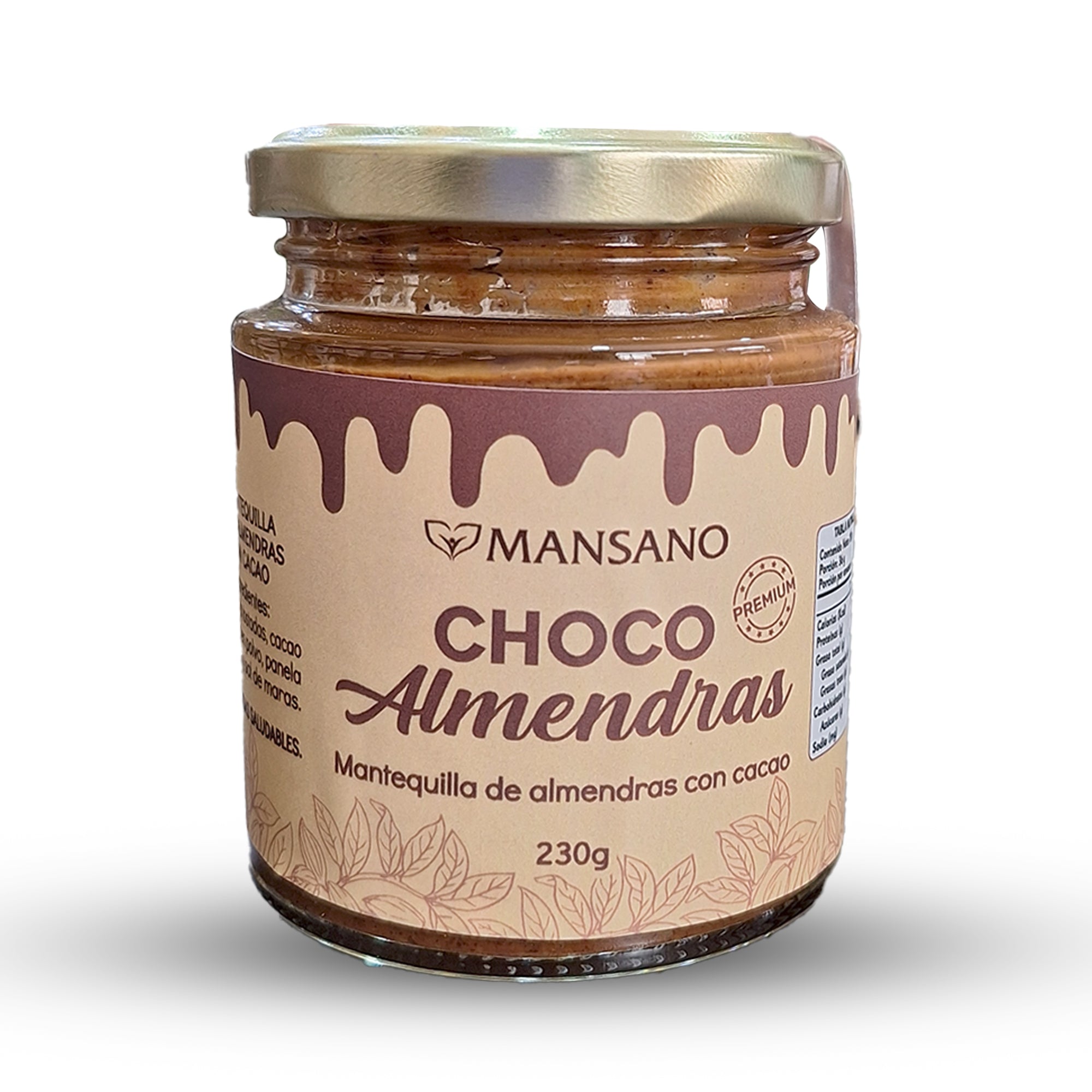 MANTEQUILLA DE ALMENDRAS CON CACAO - 230gr