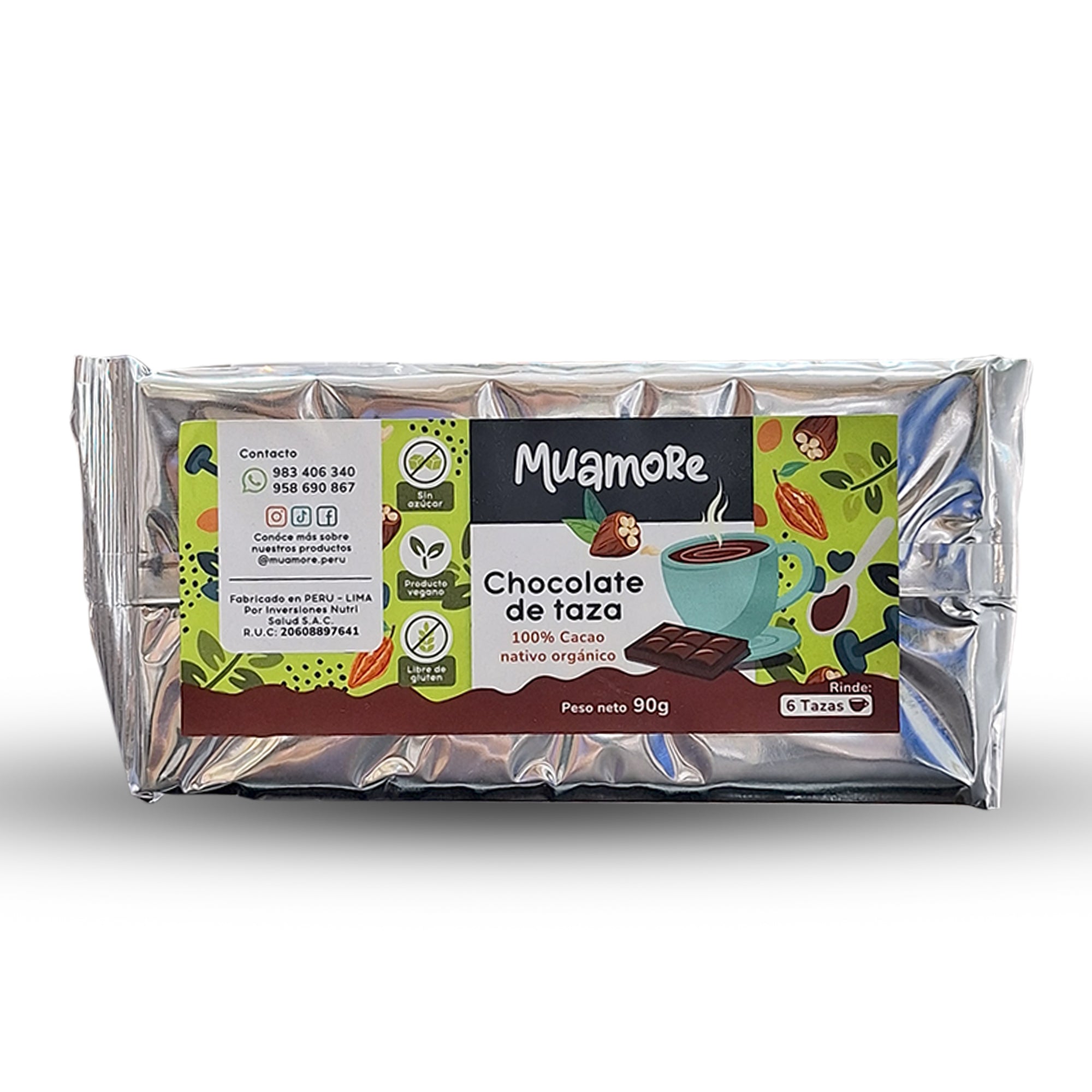 CHOCOLATE DE TAZA 100% CACAO (ucayali) - 90g
