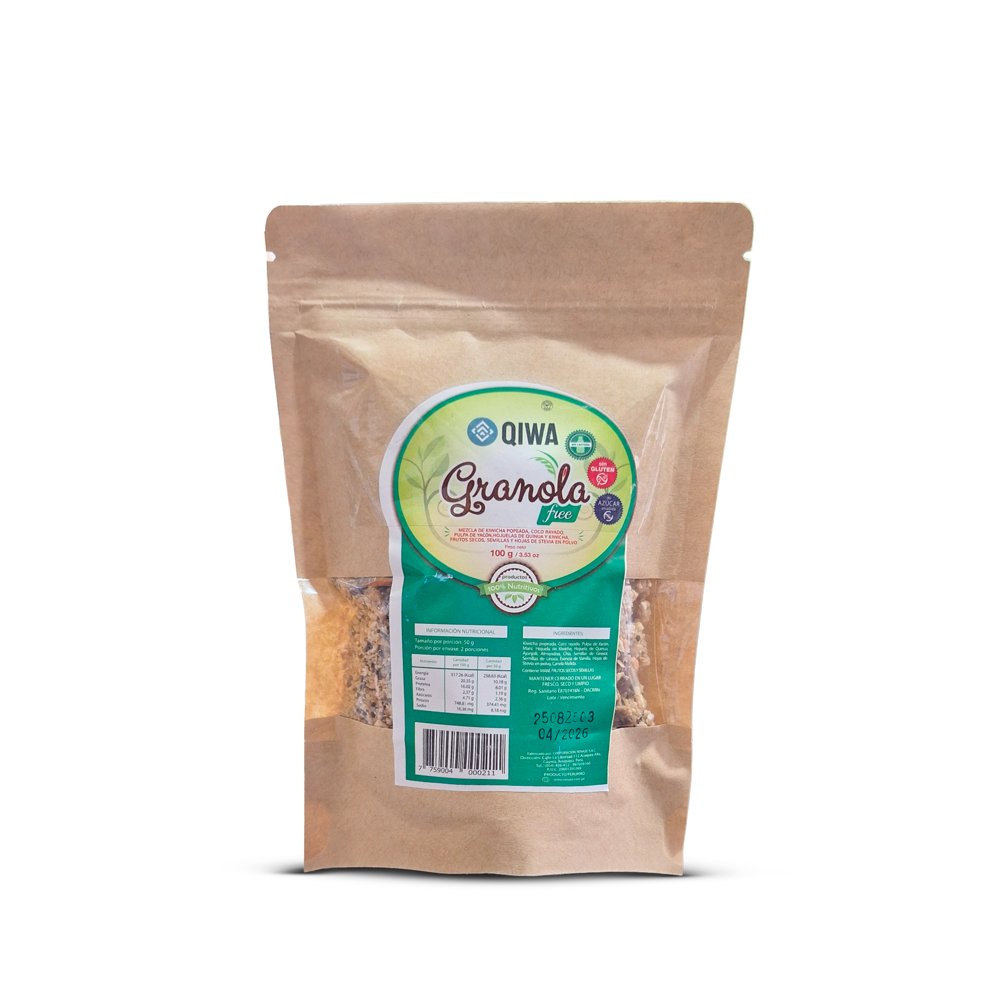 GRANOLA FREE ZIPLOC - 100gr