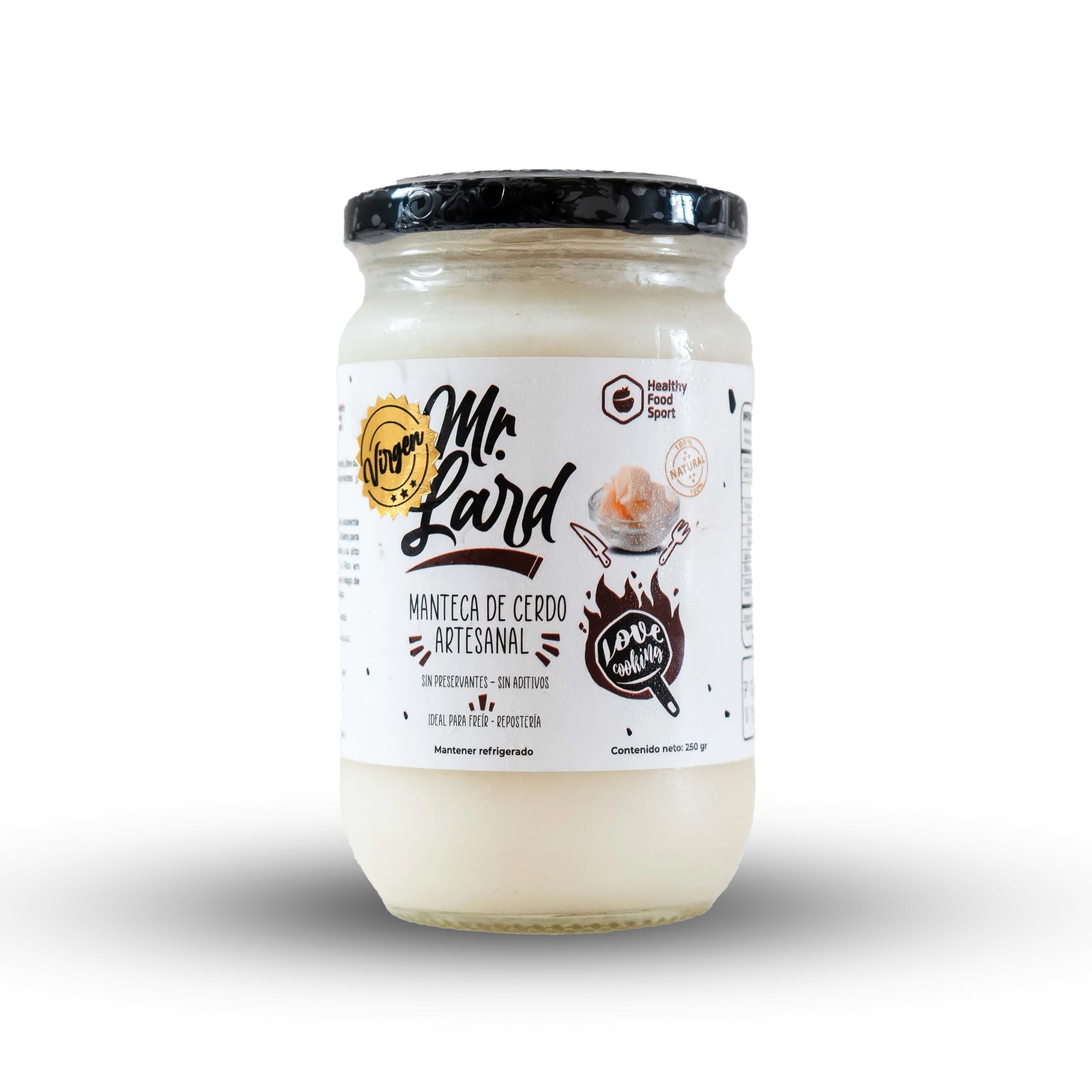 MANTECA DE CERDO - FRASCO DE VIDRIO 250gr