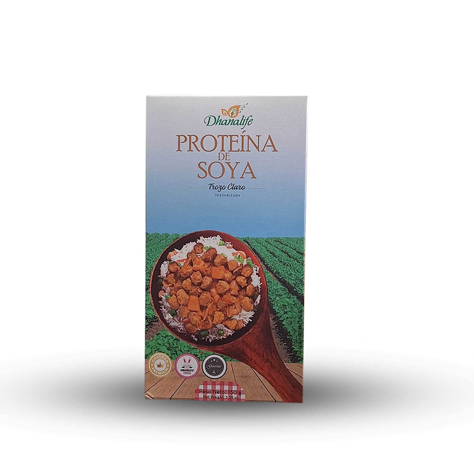 PROTEINA SOYA TEXTURIZADA - TROZO CLARO - CAJA ECOLÓGICA 150g